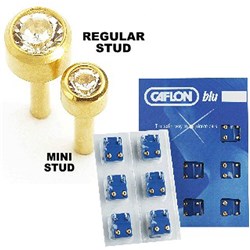 CAFLON BLU Stud reg gold april crystal